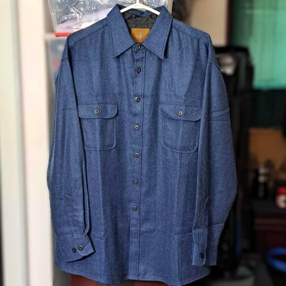 New Authentic St. John's Bay Men's Classic Shacket Jacket Made in El Salvador - Picture 2 of 4